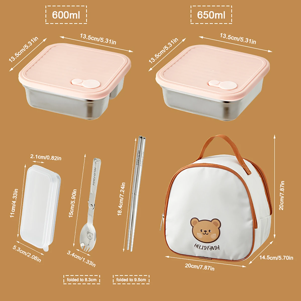 Pink 1250ml Set