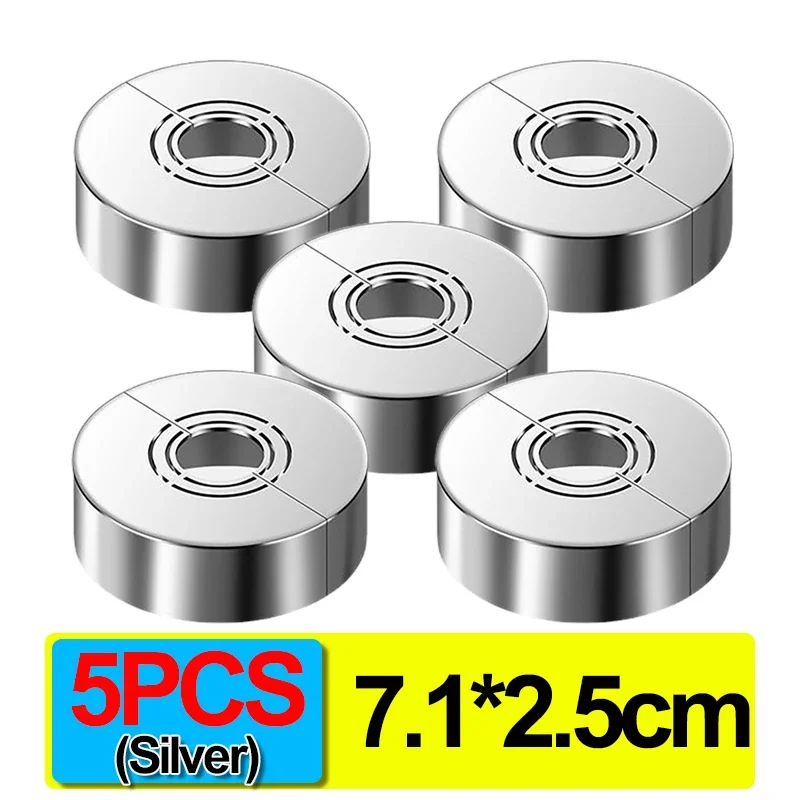 5PCS-2.5cm(Silver)