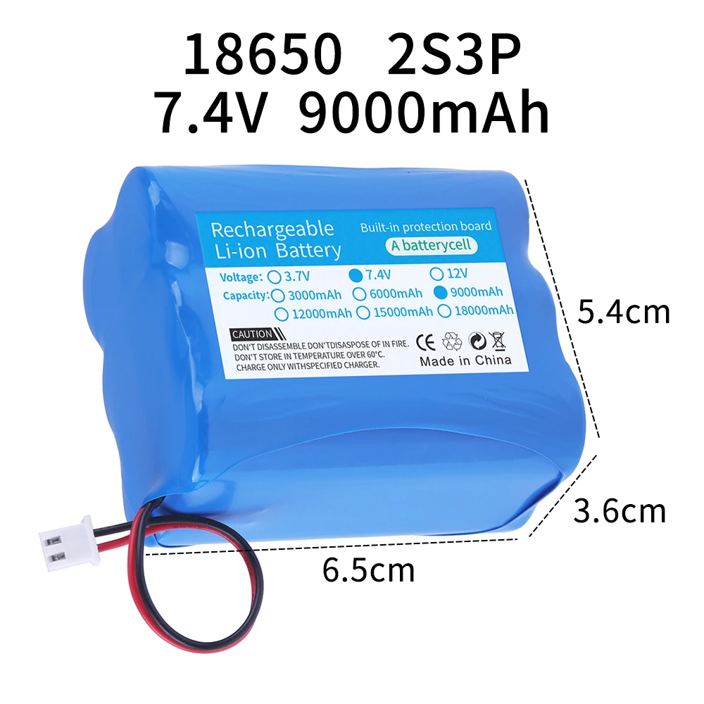 7.4V 9000mAh XH-2.54