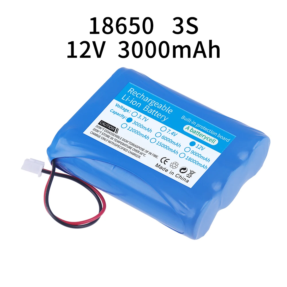 12V 3000mAh XH-2.54