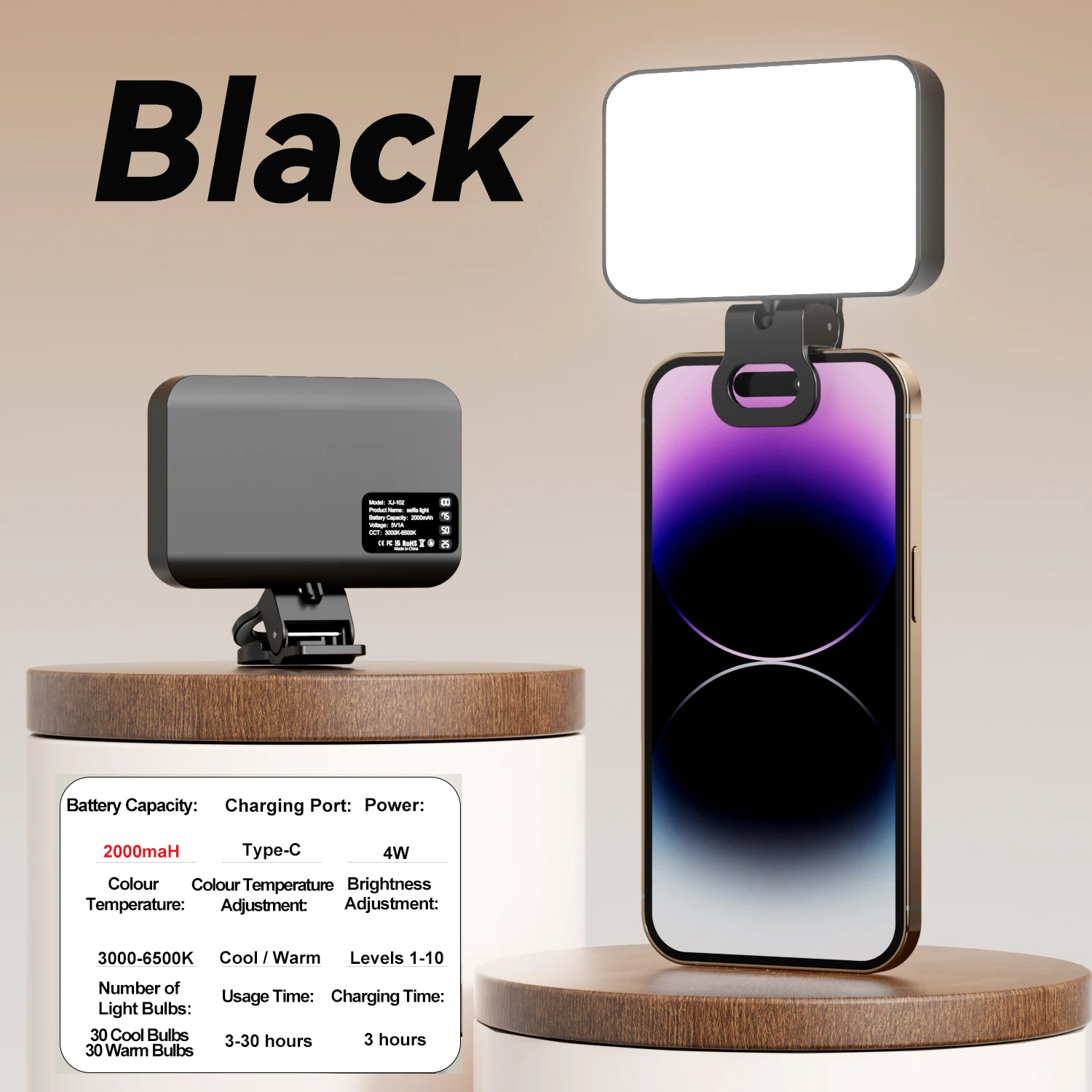 black 2000mah