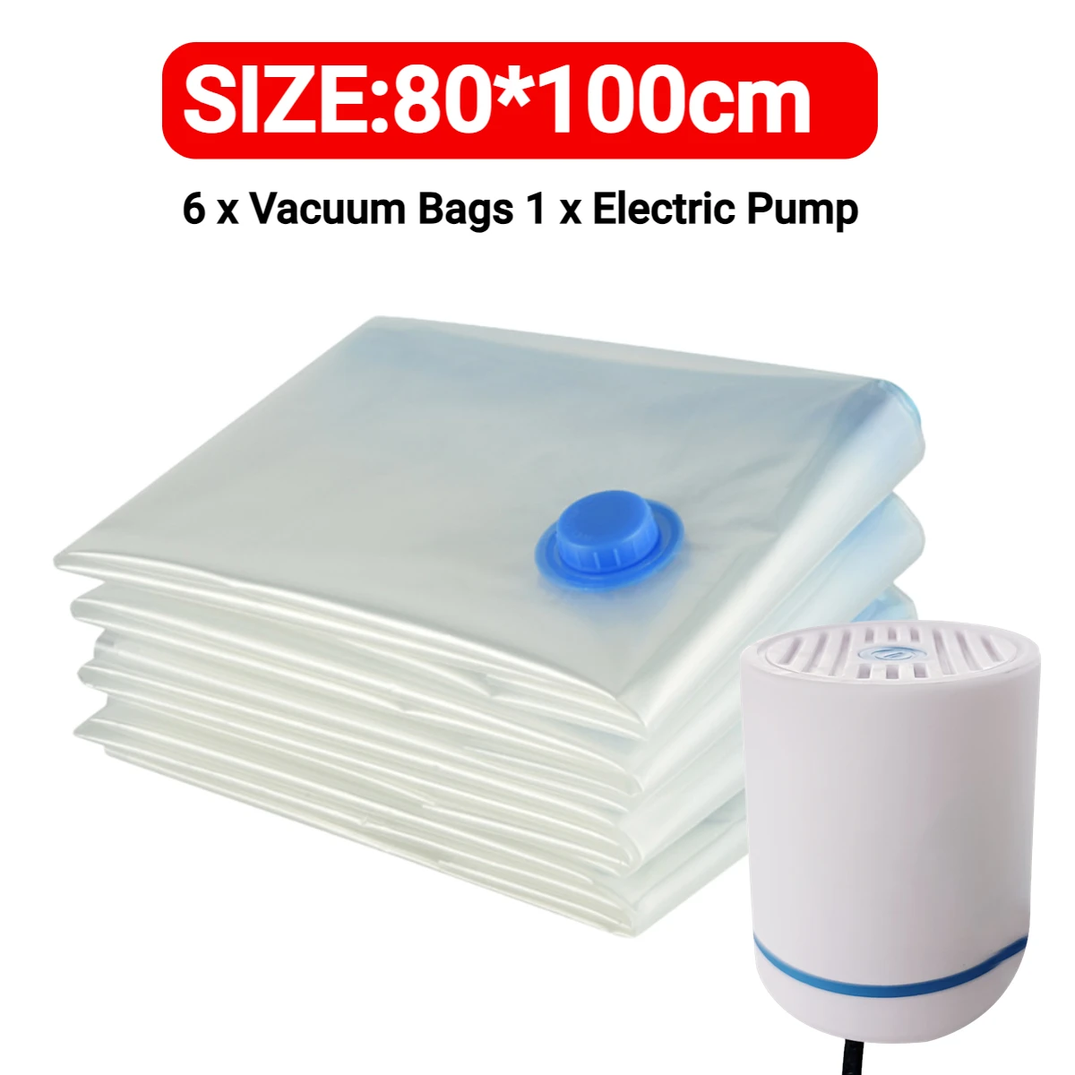 80X100cm with pump