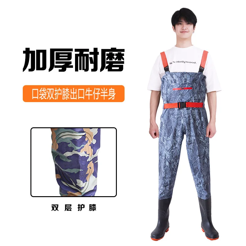 Pocket double knee pads export denim half length