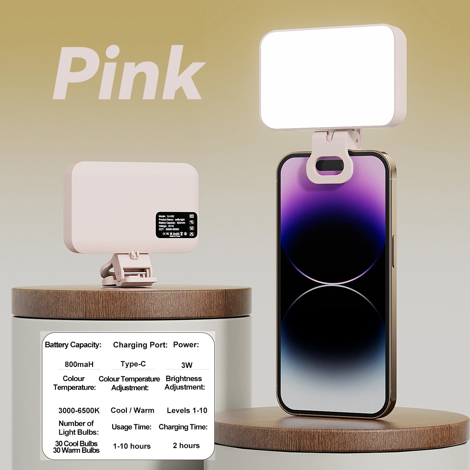 Pink 800mah