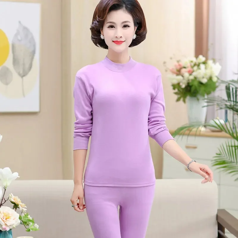 Mid-collar solid color snow blue autumn suit