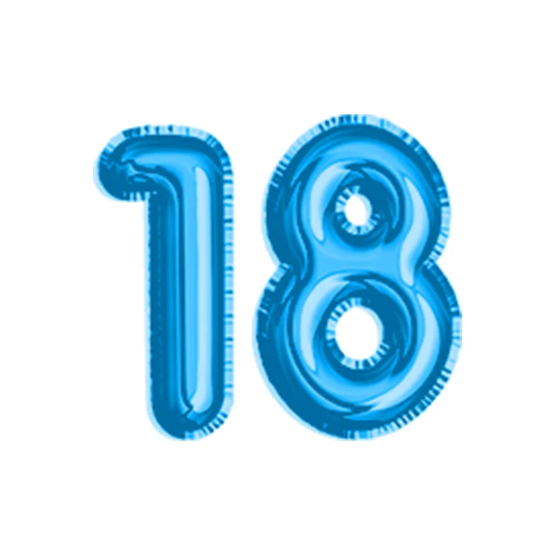 blue number 18