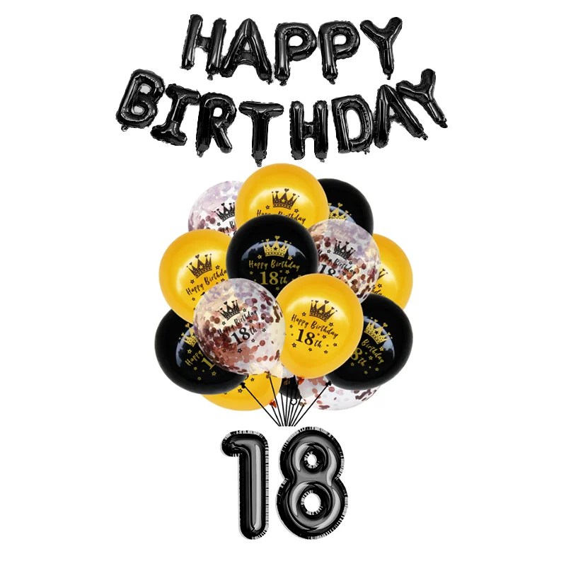 Black balloon set