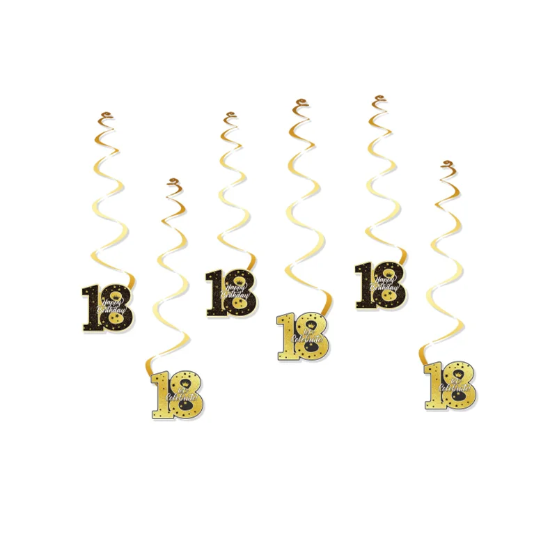 6pcs Spiral pendant