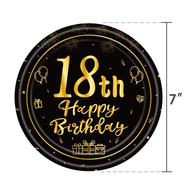 16pcs 7inch plate