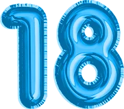 blue number 18