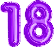 purple number 18