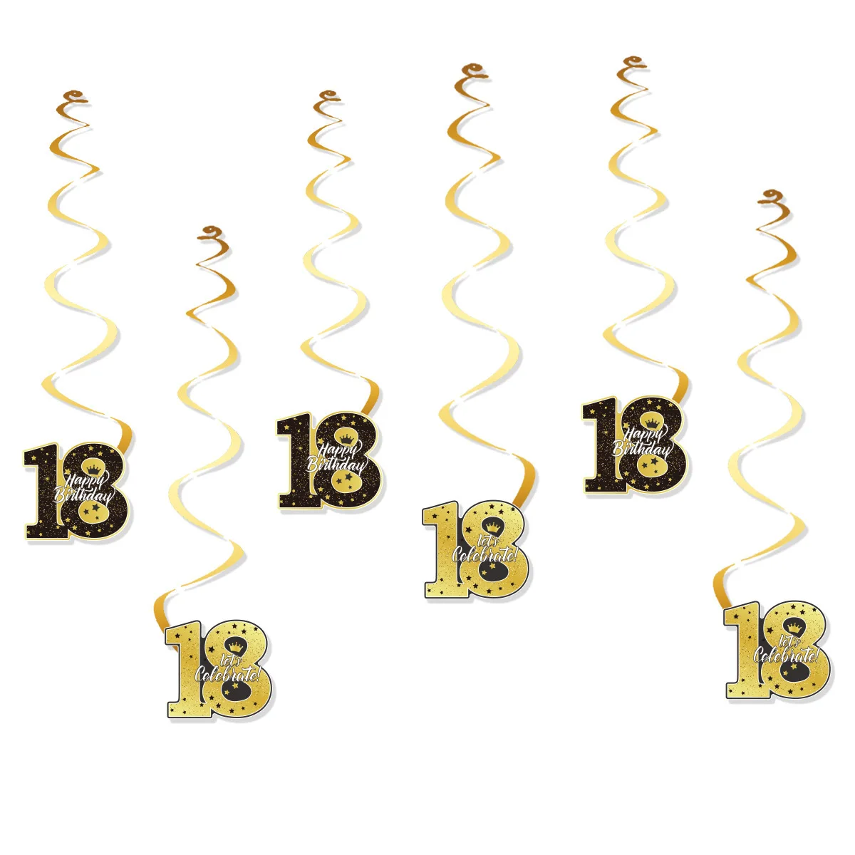 6pcs Spiral pendant