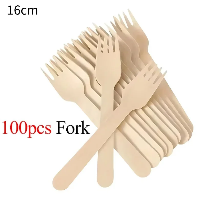 100pcs wooden  forks
