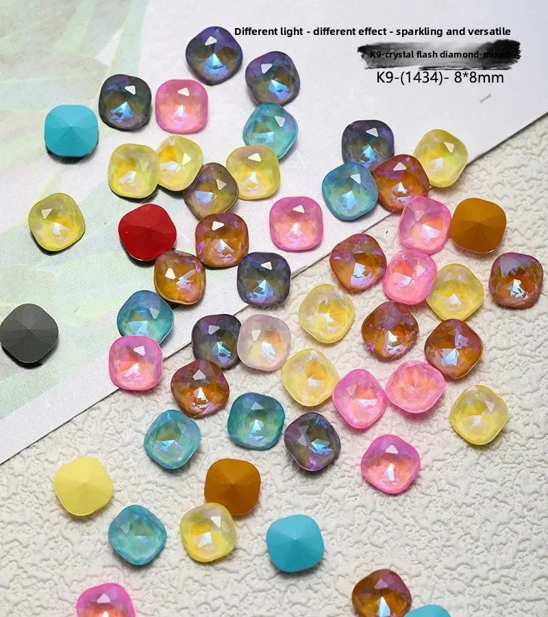 K9-1434 crystal mocha fat square diamond