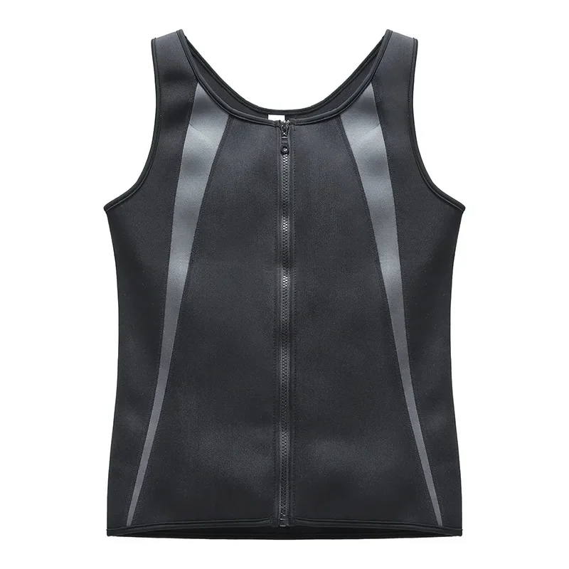 Striped zip-up vest