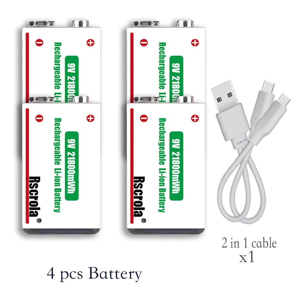 4 pcs 9v Batteries