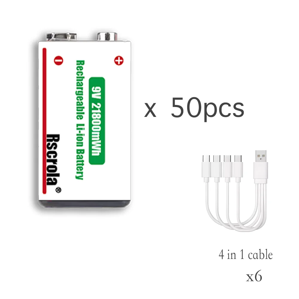 50 pcs 9v Batteries