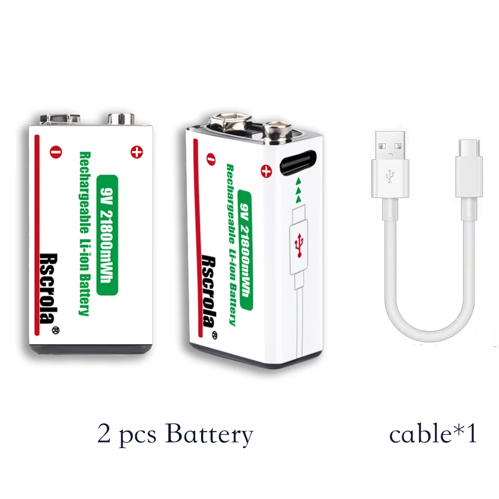 2 pcs 9v Batteries