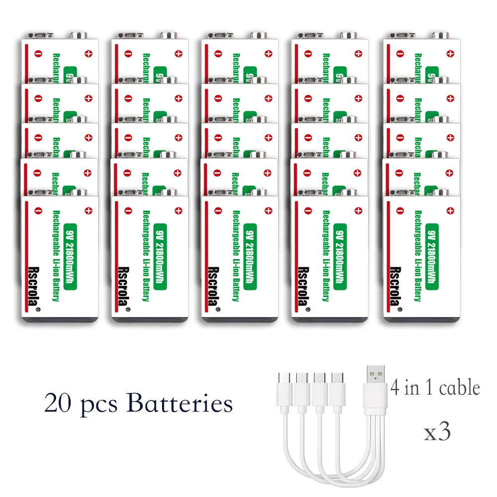 20 pcs 9v Batteries