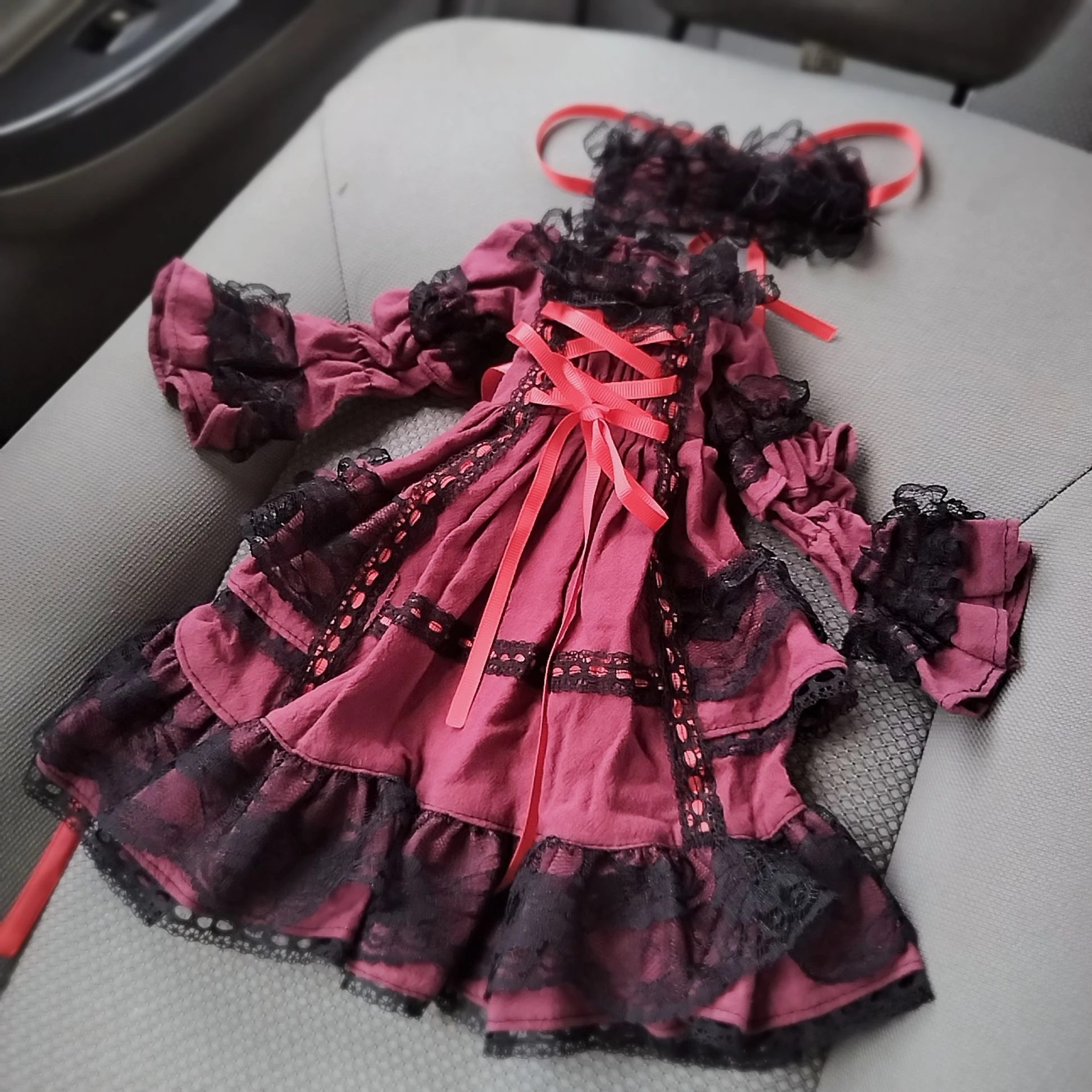 Burgundy dress