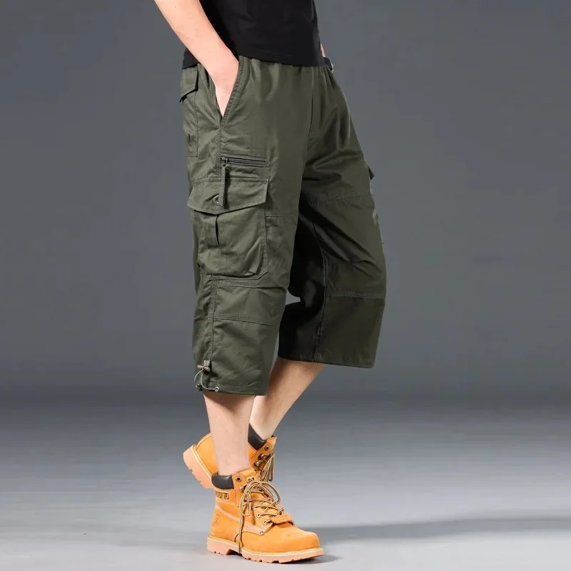 0036 cropped pants army green