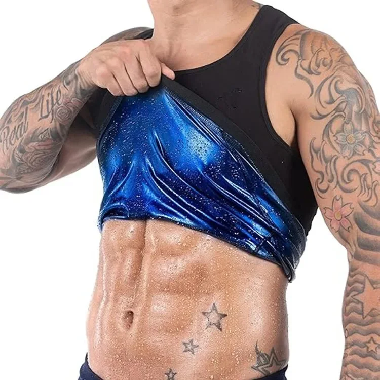 Pu blue men's vest