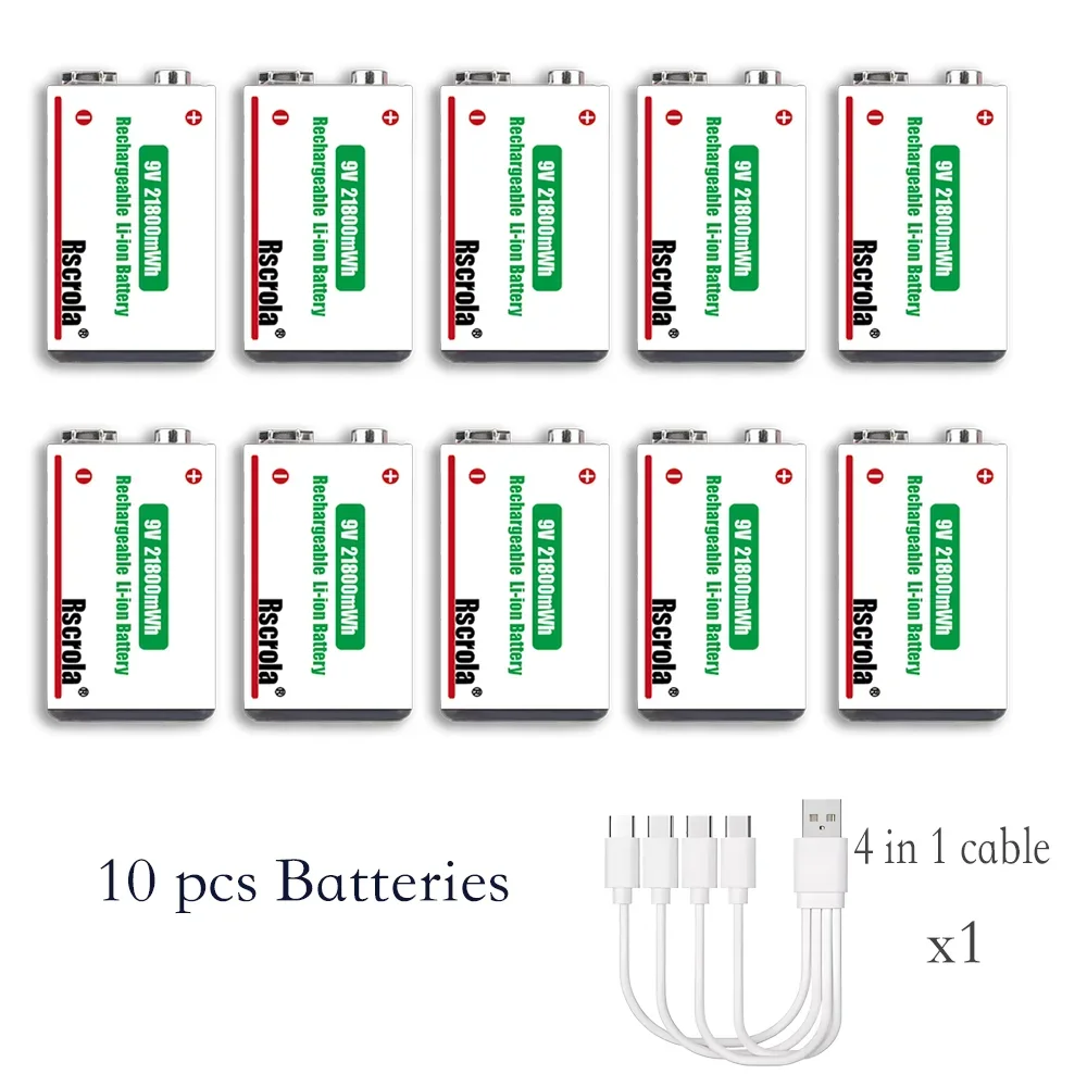 10 pcs 9v Battery