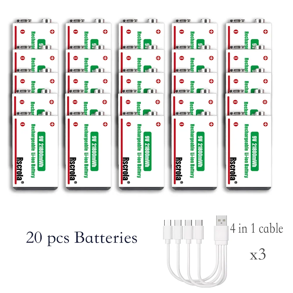20 pcs 9v Battery