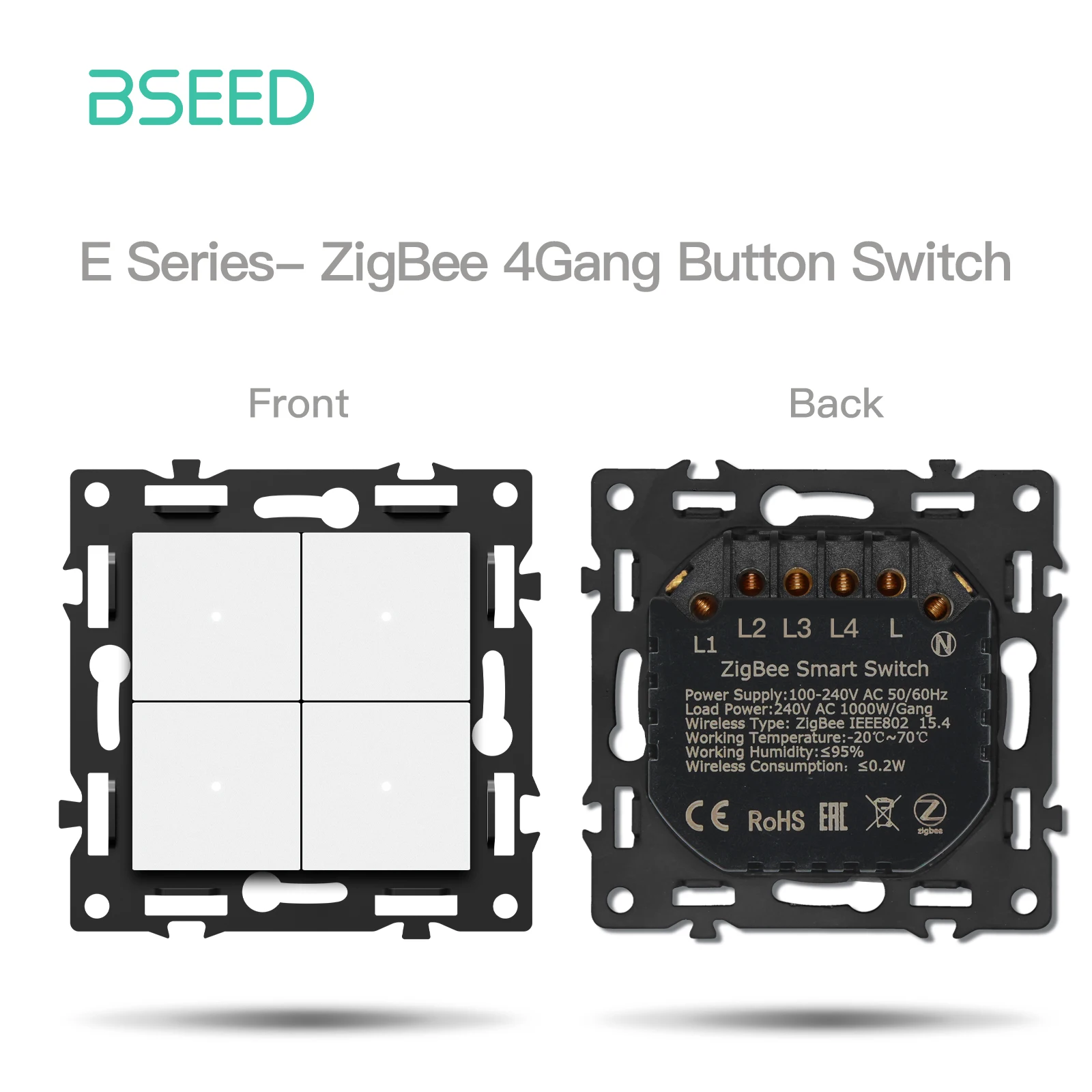 Zigbee 4Gang Switch