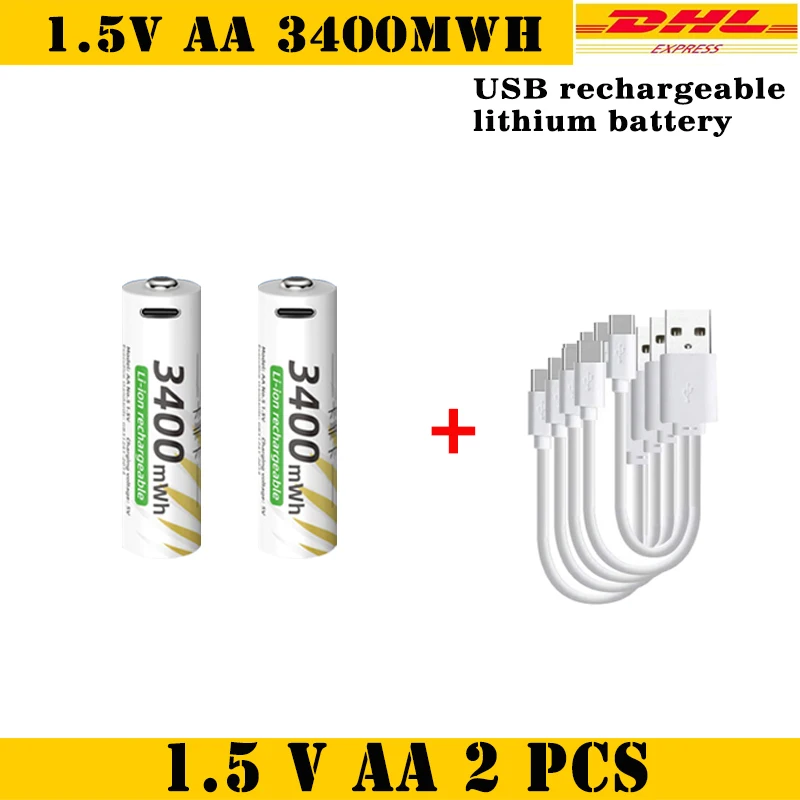 1.5V AA 2pcs-Cable