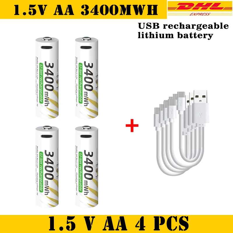 1.5V AA 4pcs-Cable