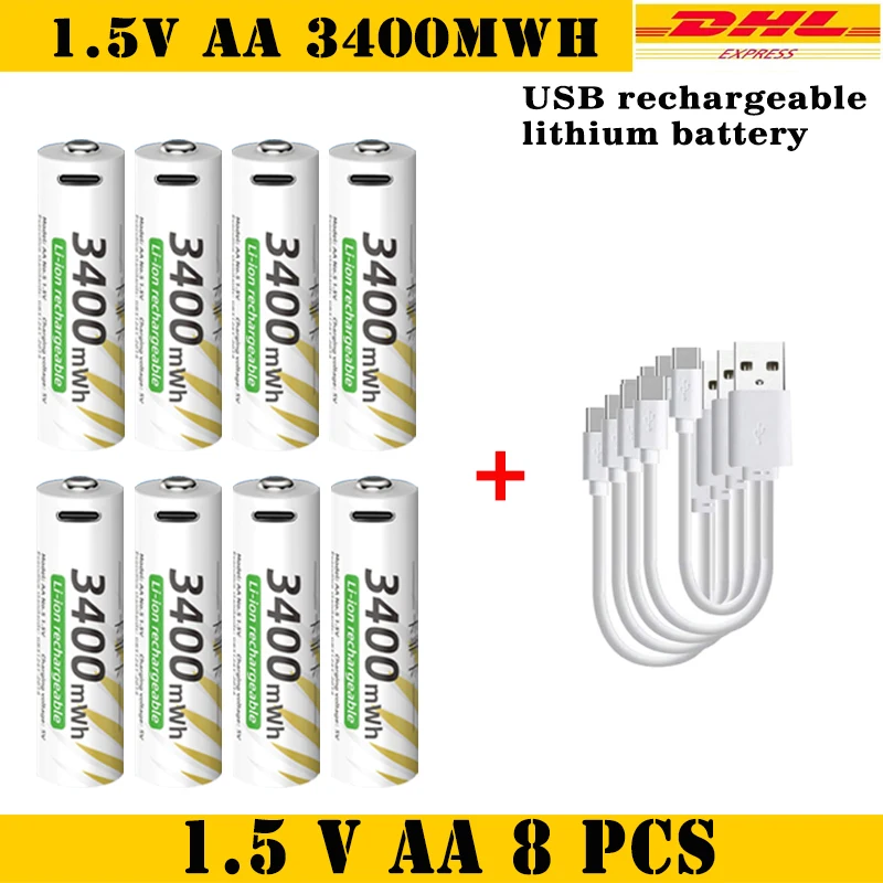 1.5V AA 8pcs-Cable