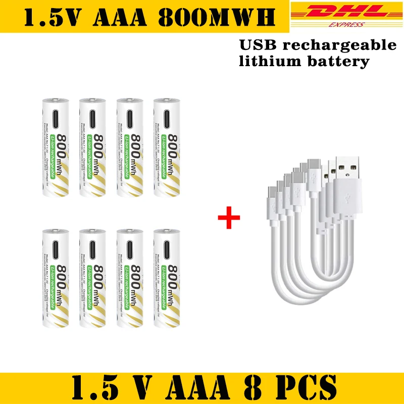 1.5V AAA 8pcs-Cable