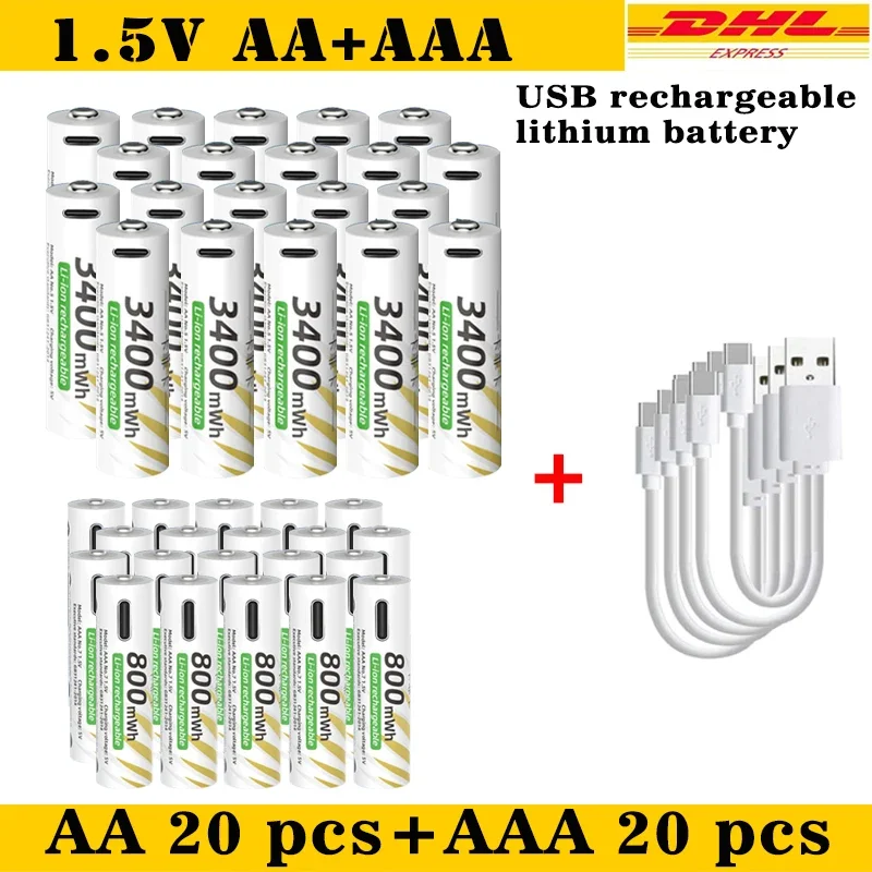AA 20pcs AAA 20pcs