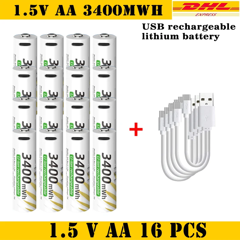 1.5V AA 16pcs-Cable