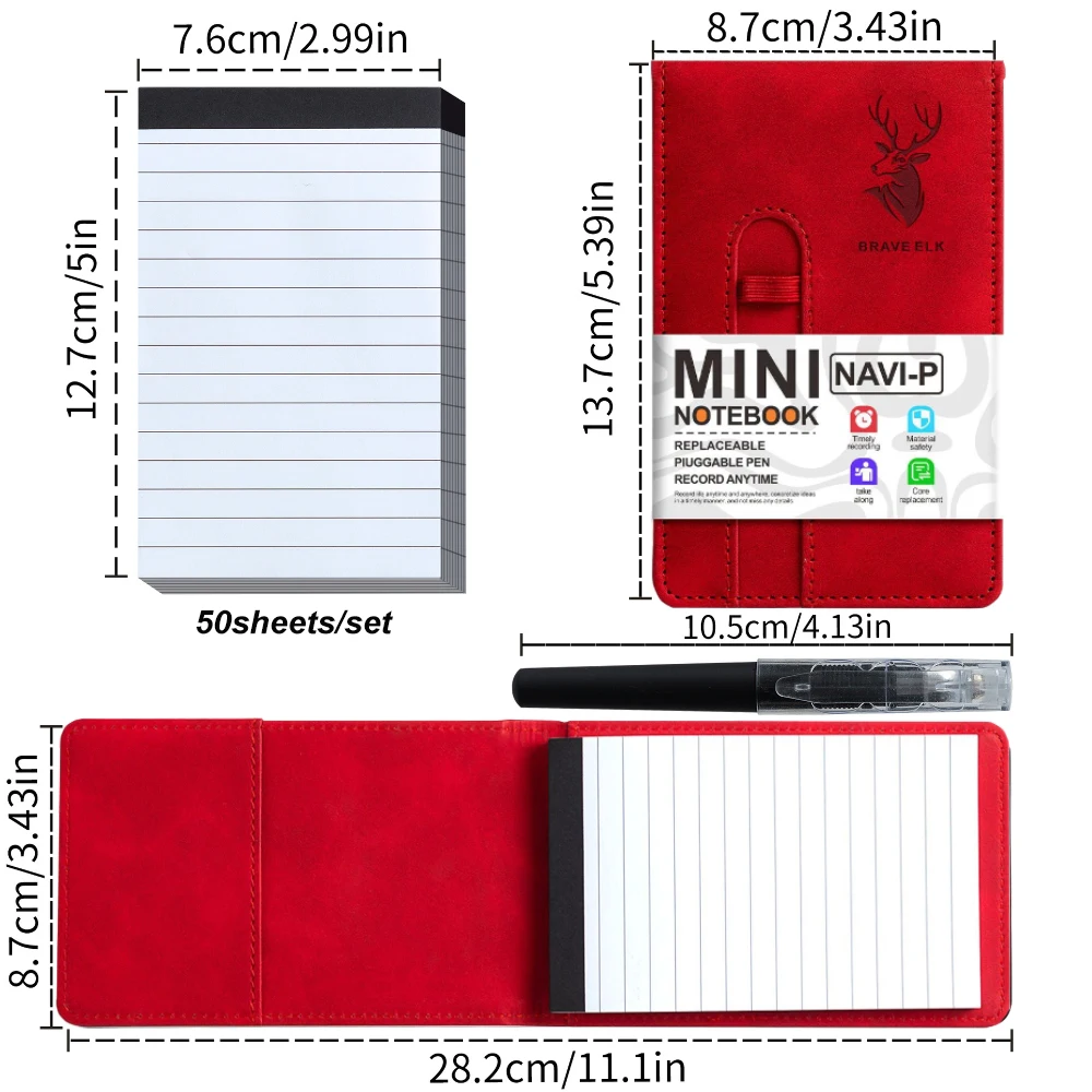 Red Notepad Set