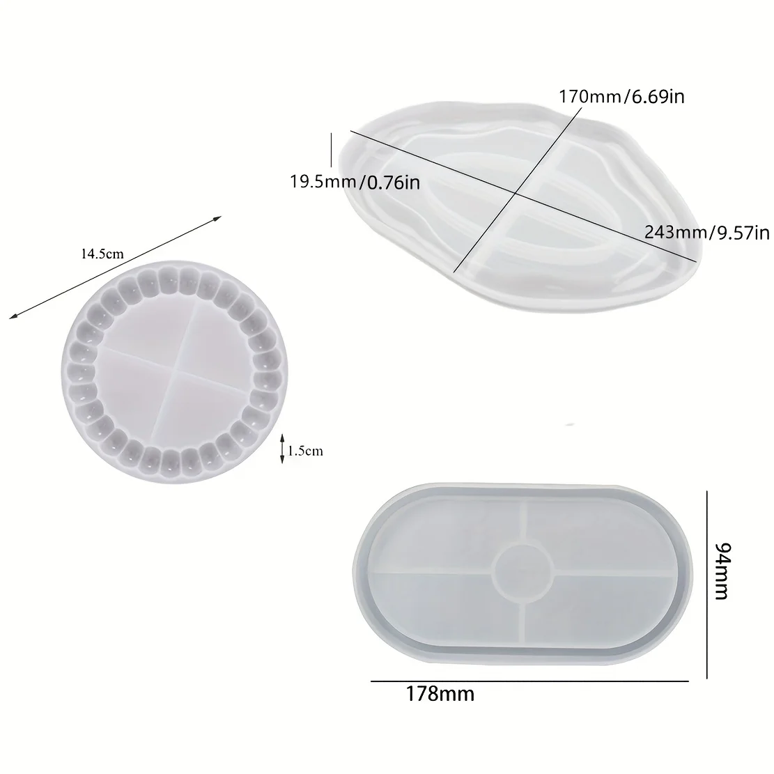 3pcs molds