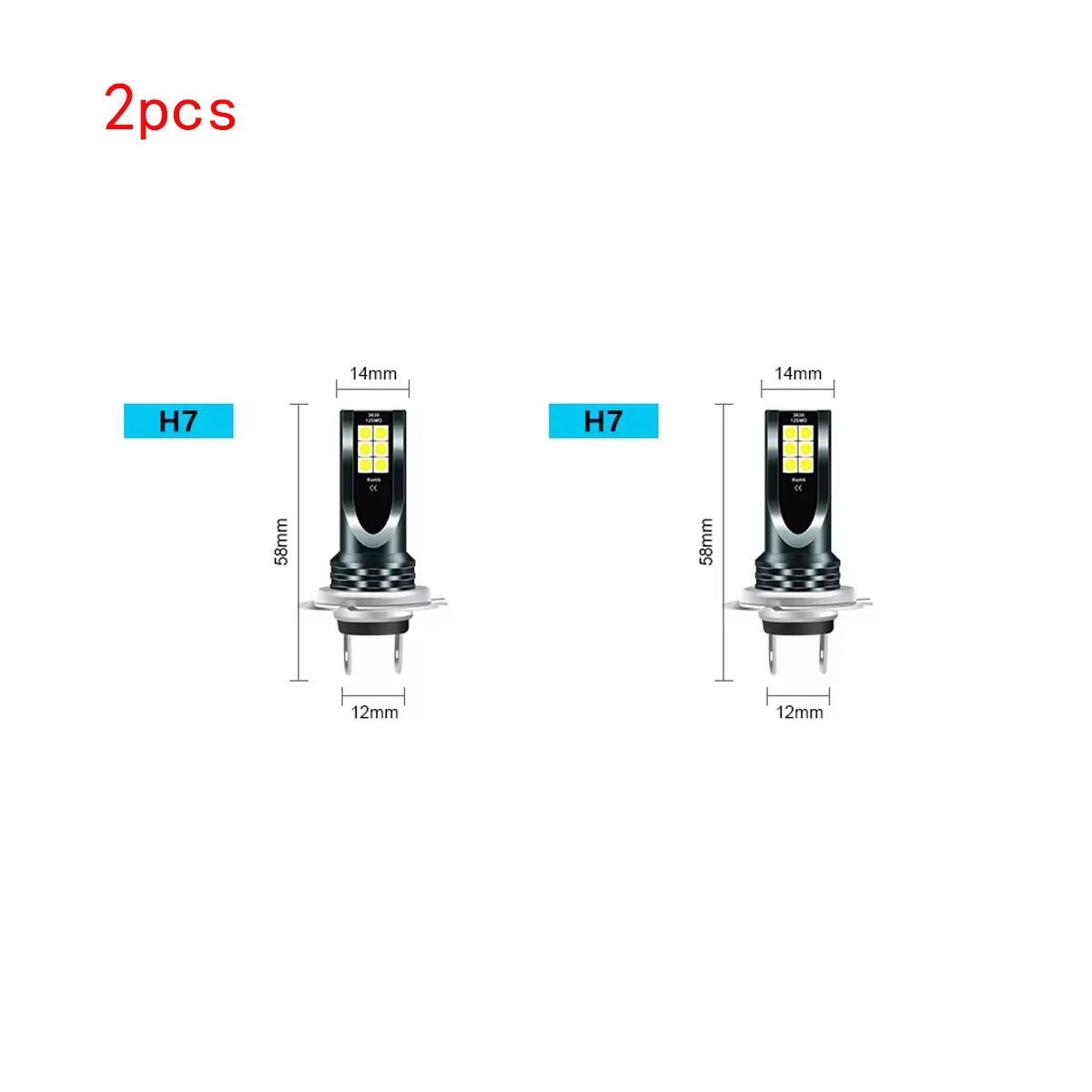 2pcs H7