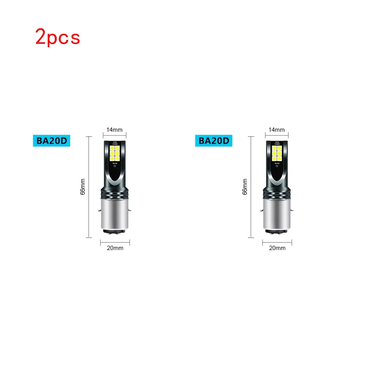 2pcs BA20D
