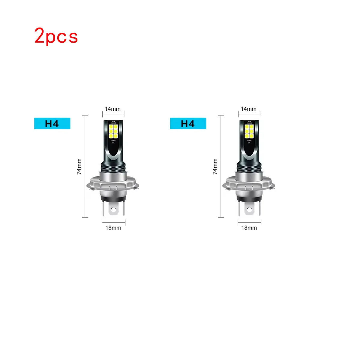 2pcs H4