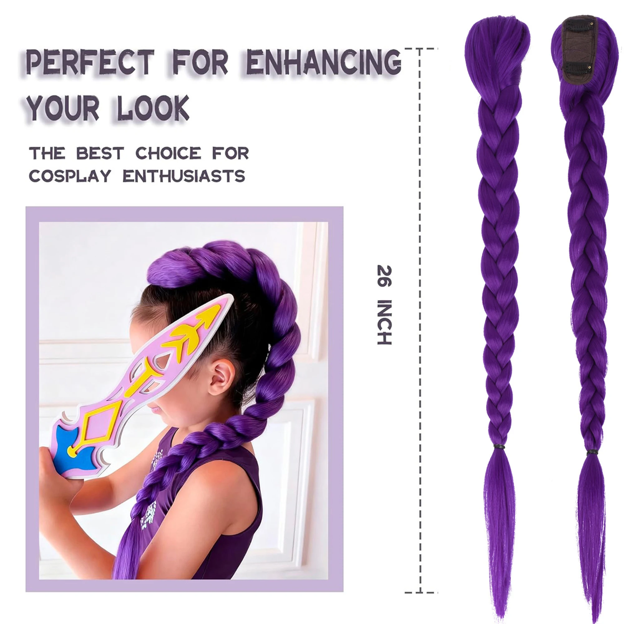 Purple-Clip-Braid