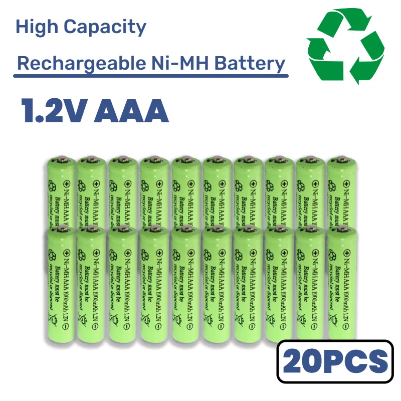 20PCS AAA 1.2V NI-Mh
