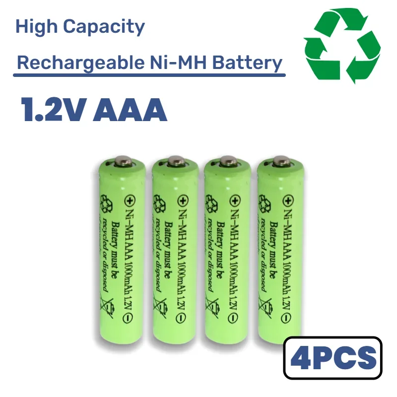 4PCS AAA 1.2V NI-Mh
