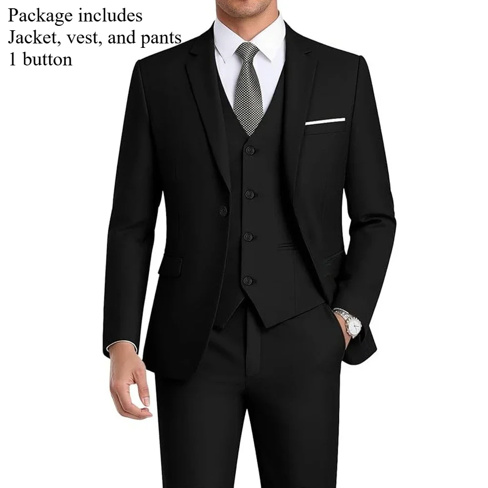 3Pcs-Black-1 Button