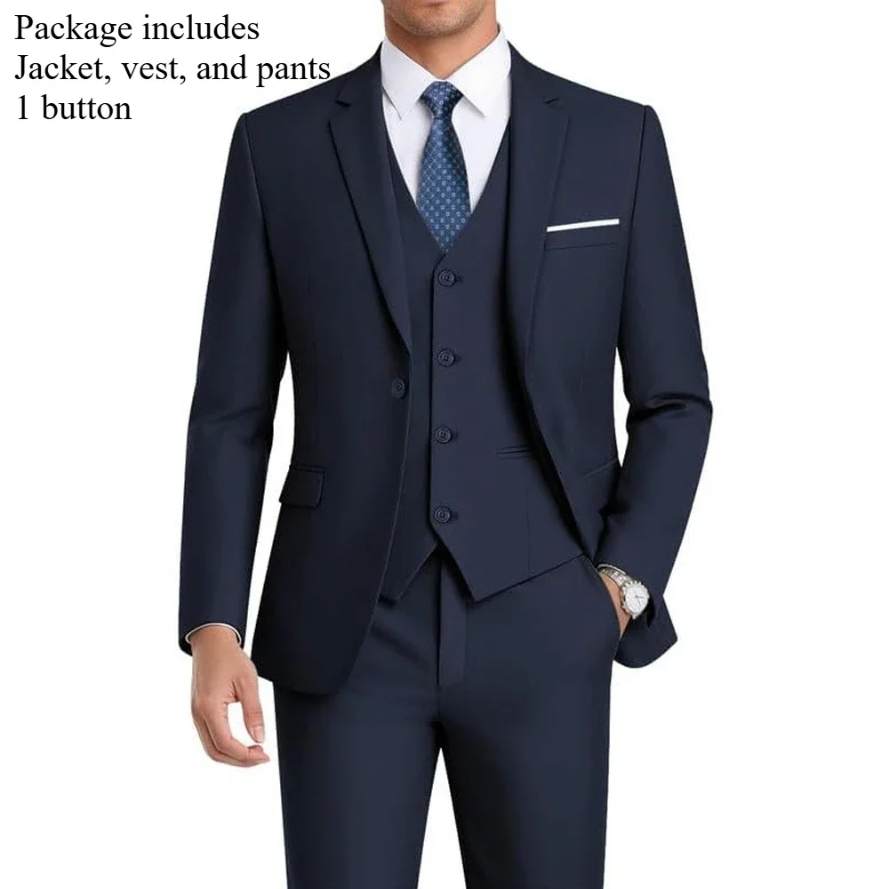 3Pcs-Navy-1 Button