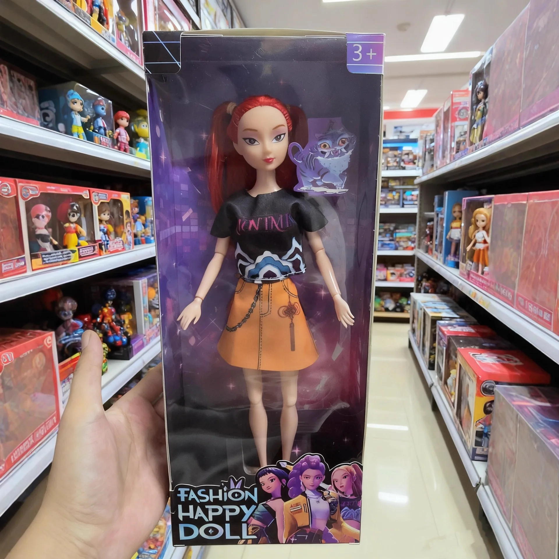 red with box
