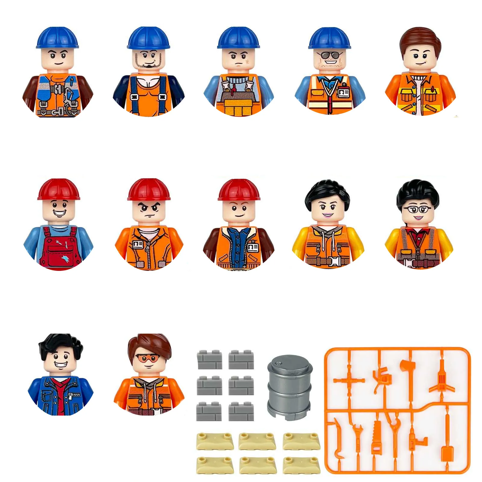 12pcs workers