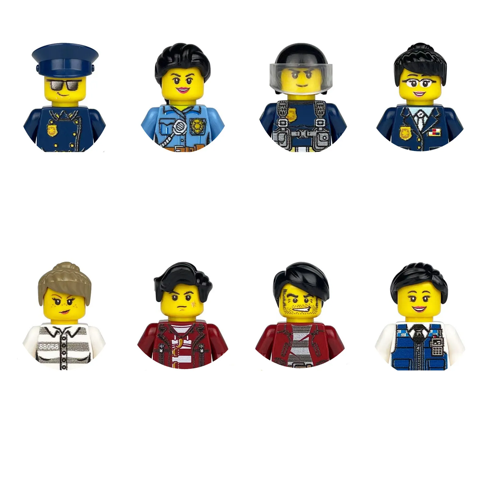 8pcs cop thief