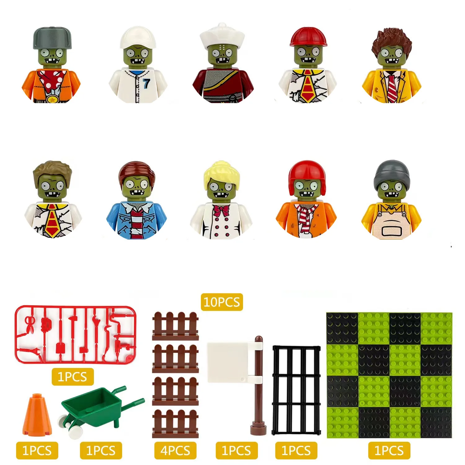 10pcs zombies