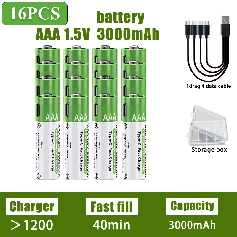 AAA 16PCS